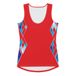 Red Britain Sublimation Cut & Sew Tank Top