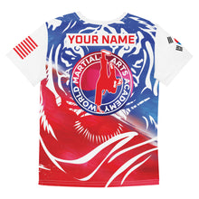 Carregar imagem no visualizador da galeria, World Martial Arts Academy Full Color Youth Tiger Jersey: Custom Name
