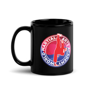 World Martial Arts Academy Black Glossy Mug