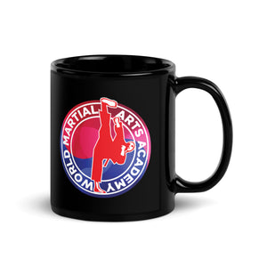 World Martial Arts Academy Black Glossy Mug