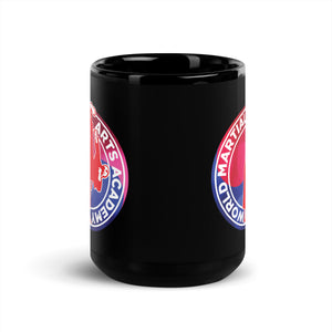 World Martial Arts Academy Black Glossy Mug