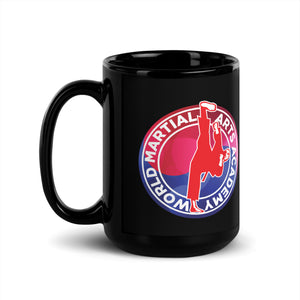 World Martial Arts Academy Black Glossy Mug