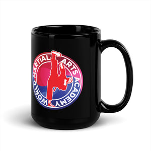 World Martial Arts Academy Black Glossy Mug