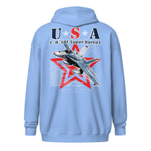 Load image into Gallery viewer, USA F/A-18 Unisex heavy blend zip hoodie
