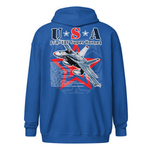 Carregar imagem no visualizador da galeria, USA F/A-18 Unisex heavy blend zip hoodie
