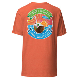 Seastorm Beach Life Hawaii USA, Hot Colors - Short-Sleeve Unisex T-Shirt