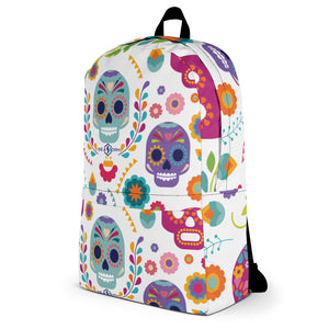 Floral Skull Seastorm Apparel Backpack