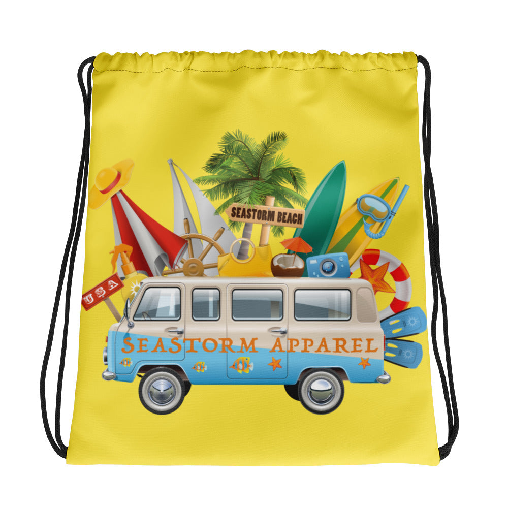 Beach Seastorm Apparel Drawstring bag