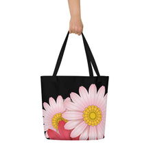 Načíst obrázek do prohlížeče Galerie, Flower Seastorm Apparel Black Beach Bag
