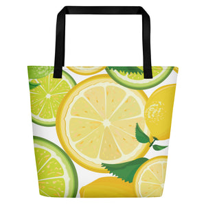 Lemon Seastorm Apparel Beach Bag