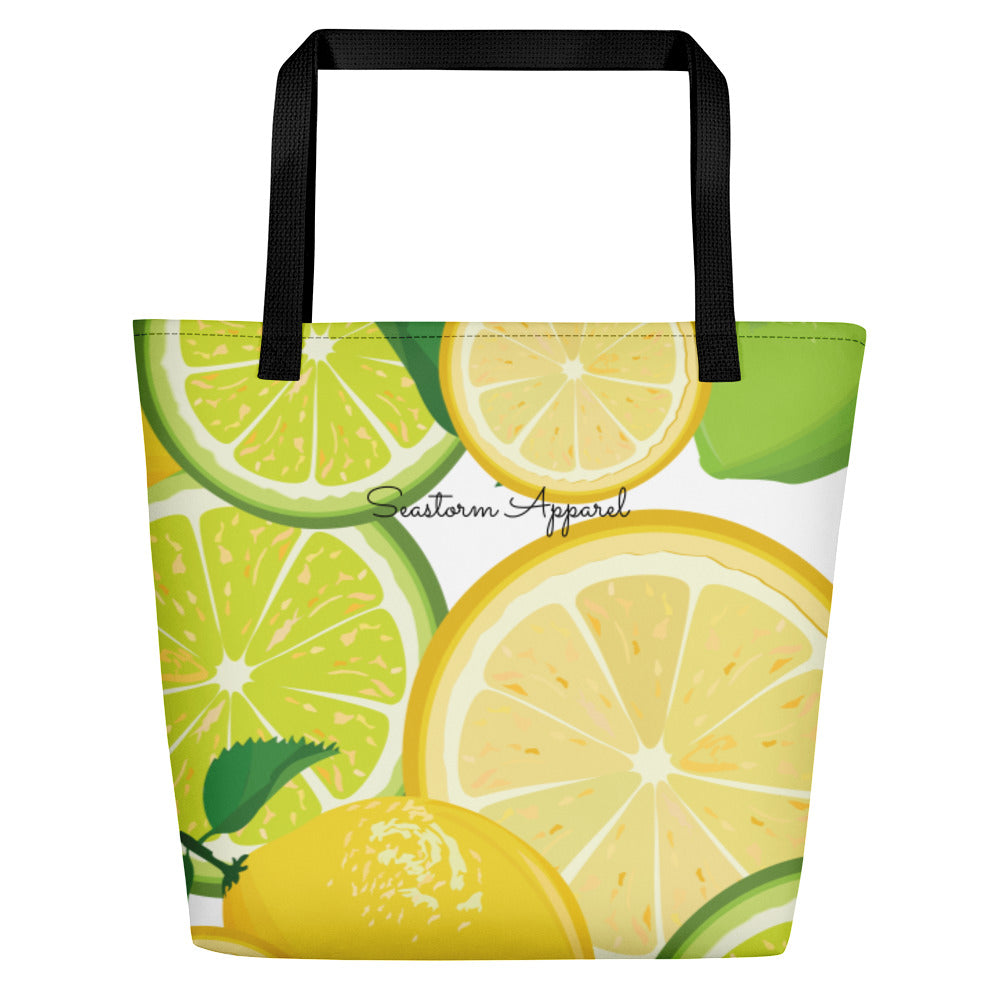 Lemon Seastorm Apparel Beach Bag