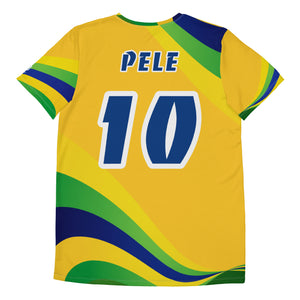 BRAZIL WAVE PELE #10 YELLOW JERSEY