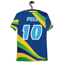 Load image into Gallery viewer, BRAZIL WAVE PELE #10 BLUE JERSEY
