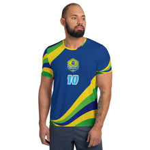Load image into Gallery viewer, BRAZIL WAVE PELE #10 BLUE JERSEY
