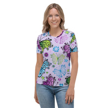 Carregar imagem no visualizador da galeria, Seastorm Apparel Floral Butterflies Women&#39;s T-shirt
