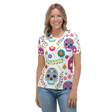 Cargar imagen en el visor de la galería, Floral Skull Seastorm Apparel Women&#39;s T-shirt
