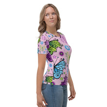 Načíst obrázek do prohlížeče Galerie, Seastorm Apparel Twilight Floral Butterflies Women&#39;s T-shirt
