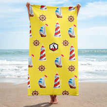 Cargar imagen en el visor de la galería, yellow Lighthouse Towel - Seastorm Apparel Summer Collection
