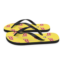 Cargar imagen en el visor de la galería, Yellow Flamingo Flip-Flops - Seastorm Apparel Summer Collection
