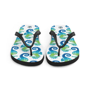 White Seahorse Flip-Flops - Seastorm Apparel Summer Collection