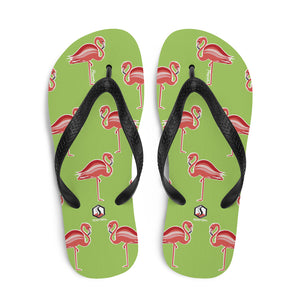 Lime Flamingo Flip-Flops - Seastorm Apparel Summer Collection