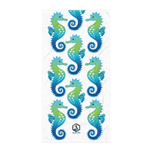 Load image into Gallery viewer, White Seahorse Towel - Seastorm Apparel Summer Collection
