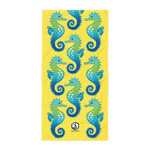 Yellow Seahorse Towel - Seastorm Apparel Summer Collection