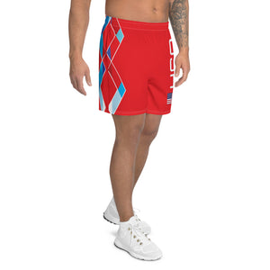 USA Red - Men's Athletic Long Shorts