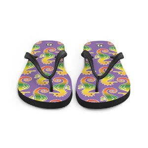 Purple Tropical Seahorse Flip-Flops - Seastorm Apparel Summer Collection