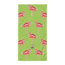 Carregar imagem no visualizador da galeria, Lime Flamingo Towel - Seastorm Apparel Summer Collection
