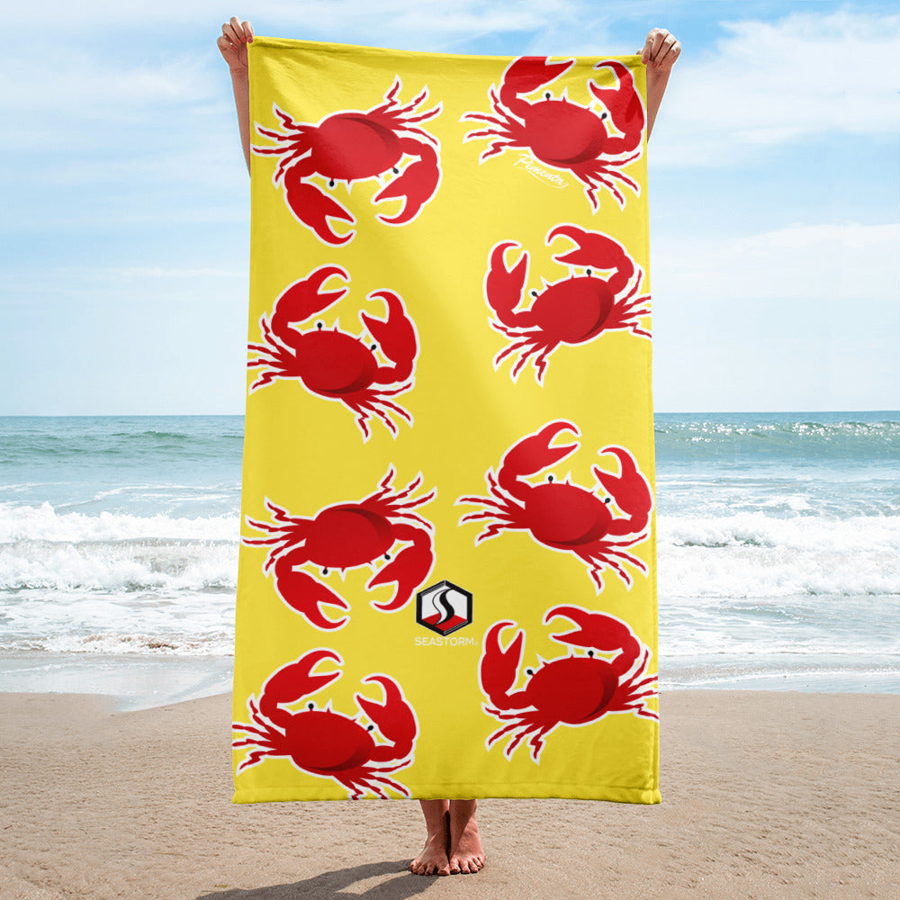 Yellow Crab Towel - Seastorm Apparel Summer Collection