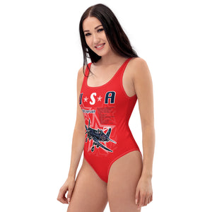 Red Corsair One-Piece Swimsuit - Seastorm Summer Collection