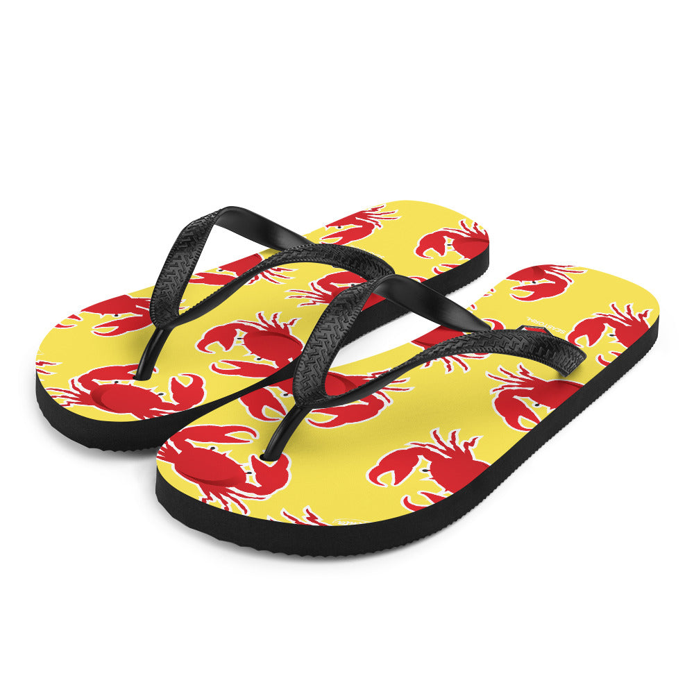 Yellow Crab Flip-Flops - Seastorm Apparel Summer Collection