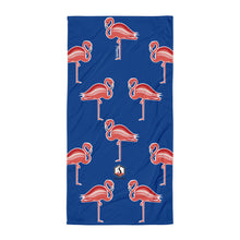 Load image into Gallery viewer, Royal Blue Flamingo Towel - Seastorm Apparel Summer Collection

