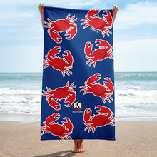 Load image into Gallery viewer, Royal Blue Crab Towel - Seastorm Apparel Summer Collection
