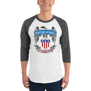 USA 3/4 sleeve raglan shirt