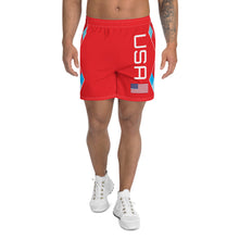 Load image into Gallery viewer, USA Red - Men&#39;s Athletic Long Shorts
