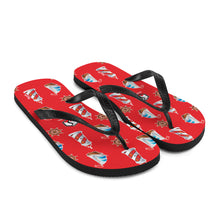Load image into Gallery viewer, Red Lighthouse Flip-Flops - Seastorm Summer Collection
