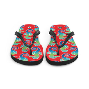 Red Seahorse Flip-Flops - Seastorm Apparel Summer Collection