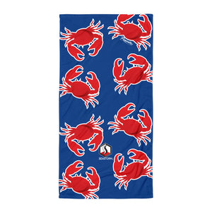 Royal Blue Crab Towel - Seastorm Apparel Summer Collection