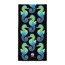 Carregar imagem no visualizador da galeria, Black Seahorse Towel - Seastorm Apparel Summer Collection
