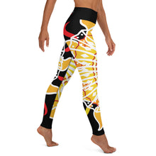 Cargar imagen en el visor de la galería, Yoga Leggings Black Red Yellow
