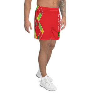 Portugal Red - Men's Athletic Long Shorts