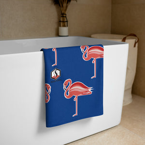 Royal Blue Flamingo Towel - Seastorm Apparel Summer Collection