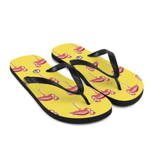 Cargar imagen en el visor de la galería, Yellow Flamingo Flip-Flops - Seastorm Apparel Summer Collection

