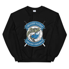 Load image into Gallery viewer, Greatest Father Greatest Fisherman Unisex Sweatshirt
