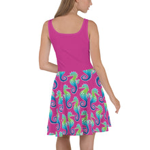 Cargar imagen en el visor de la galería, Purple Seahorse - Skater Dress
