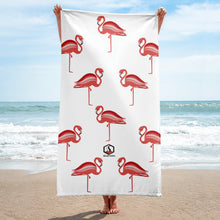 Load image into Gallery viewer, White Flamingo Towel - Seastorm Apparel Summer Collection
