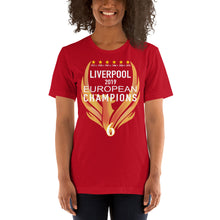 Načíst obrázek do prohlížeče Galerie, Liverpool European Champions 2019 - Short-Sleeve Unisex T-Shirt
