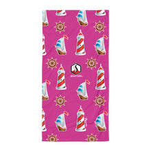 Cargar imagen en el visor de la galería, Pink Lighthouse Towel - Seastorm Apparel Summer Collection
